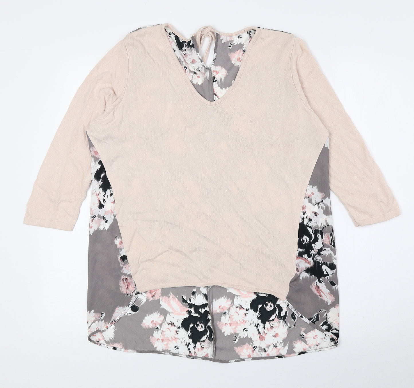 George Womens Multicoloured Floral Viscose Basic Blouse Size 12 V-Neck