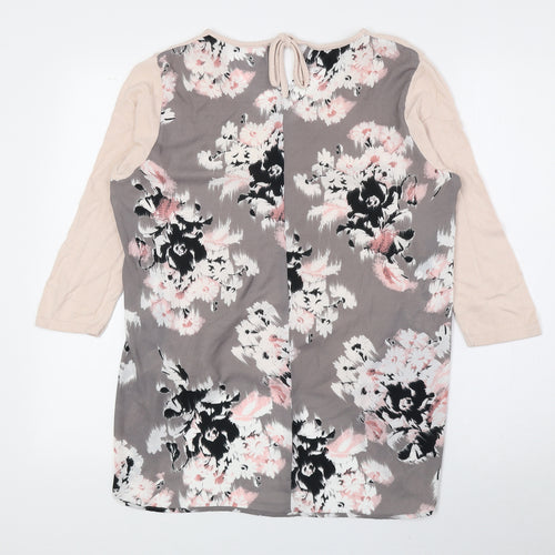 George Womens Multicoloured Floral Viscose Basic Blouse Size 12 V-Neck