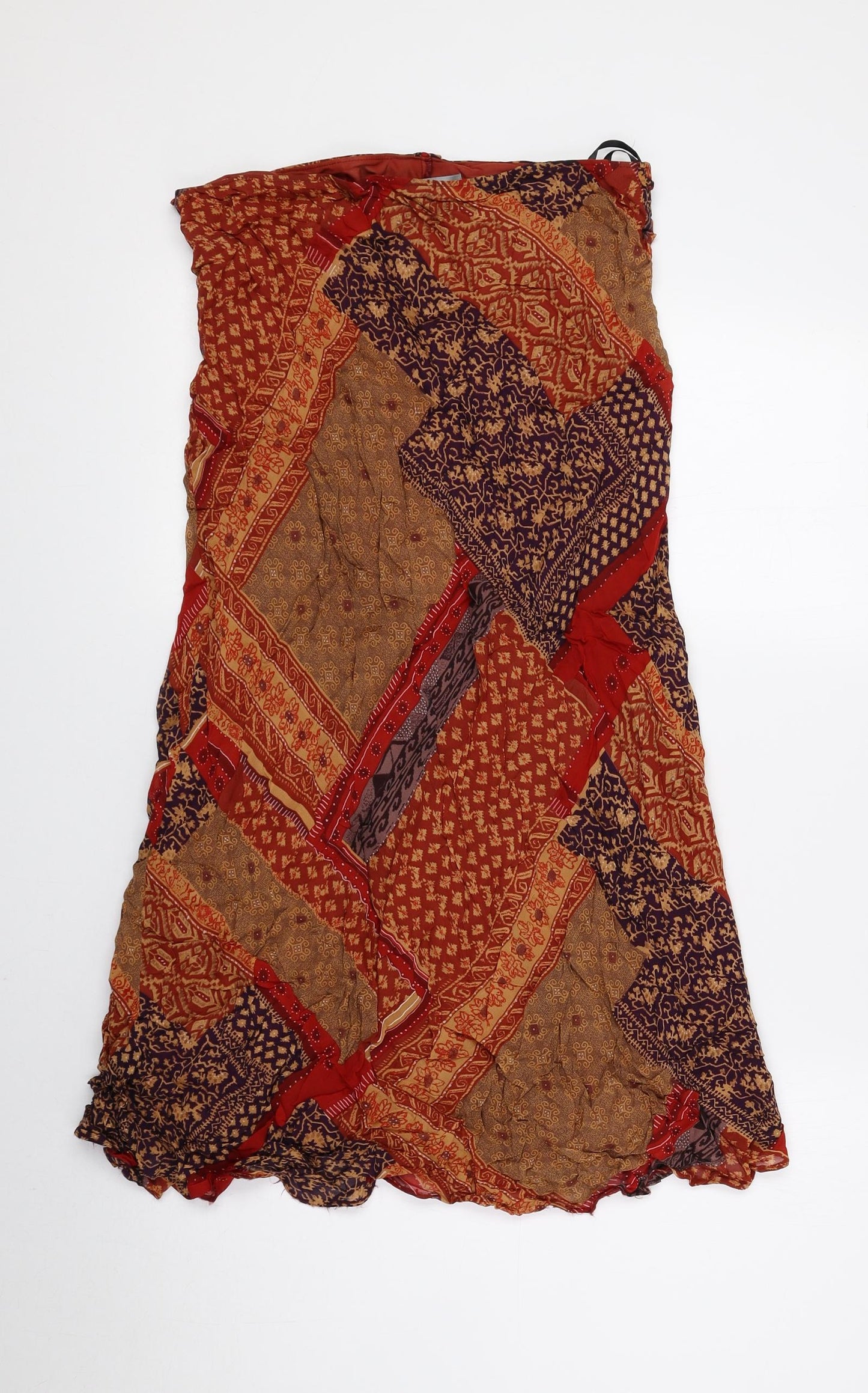 Wallis Womens Multicoloured Geometric Viscose A-Line Skirt Size 12
