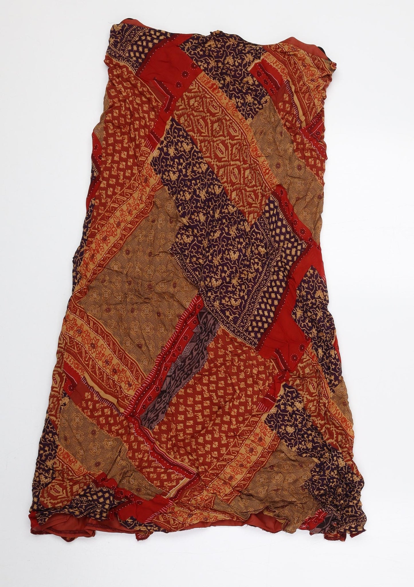 Wallis Womens Multicoloured Geometric Viscose A-Line Skirt Size 12