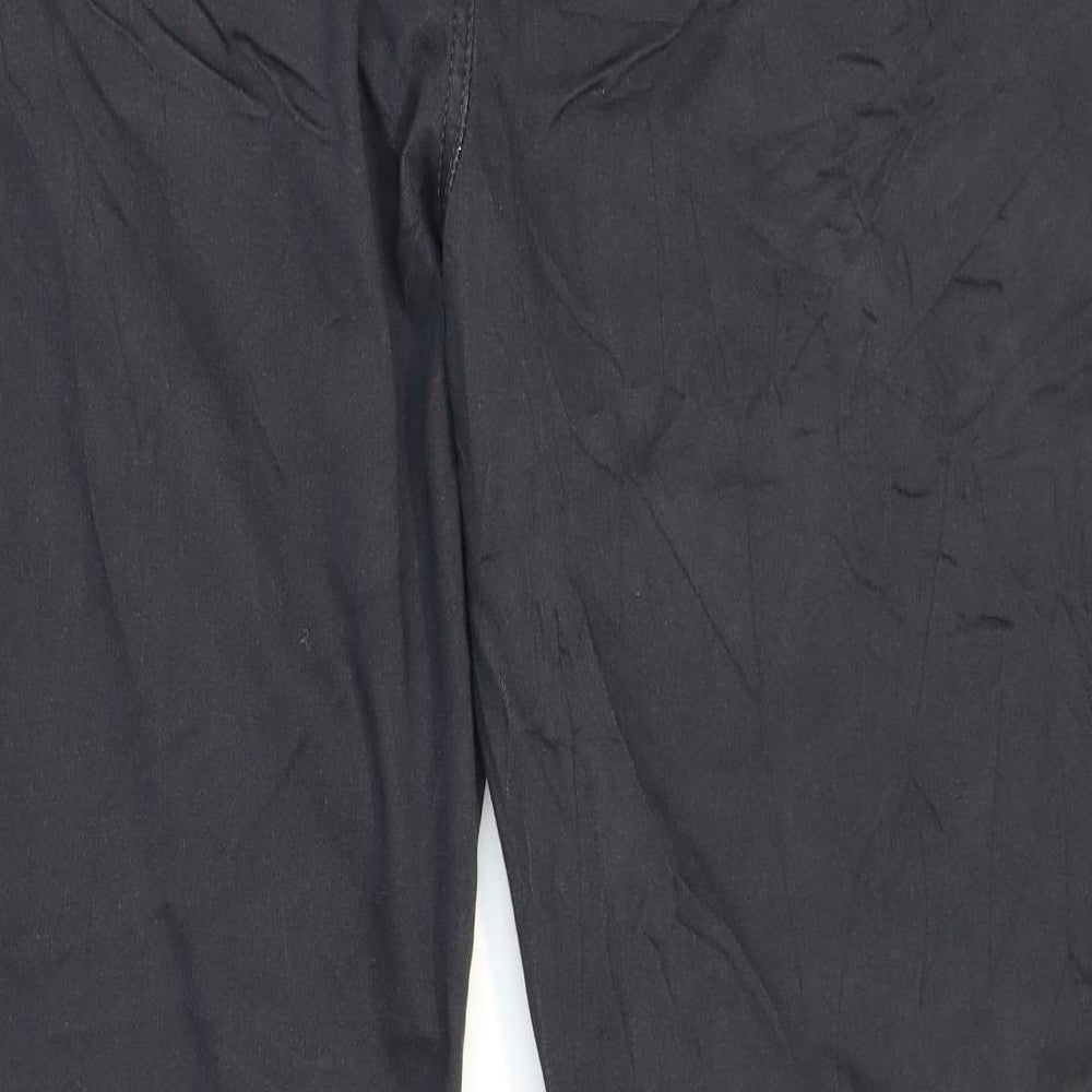 Marks and Spencer Womens Black Cotton Straight Jeans Size 24 L32 in Regular Zip