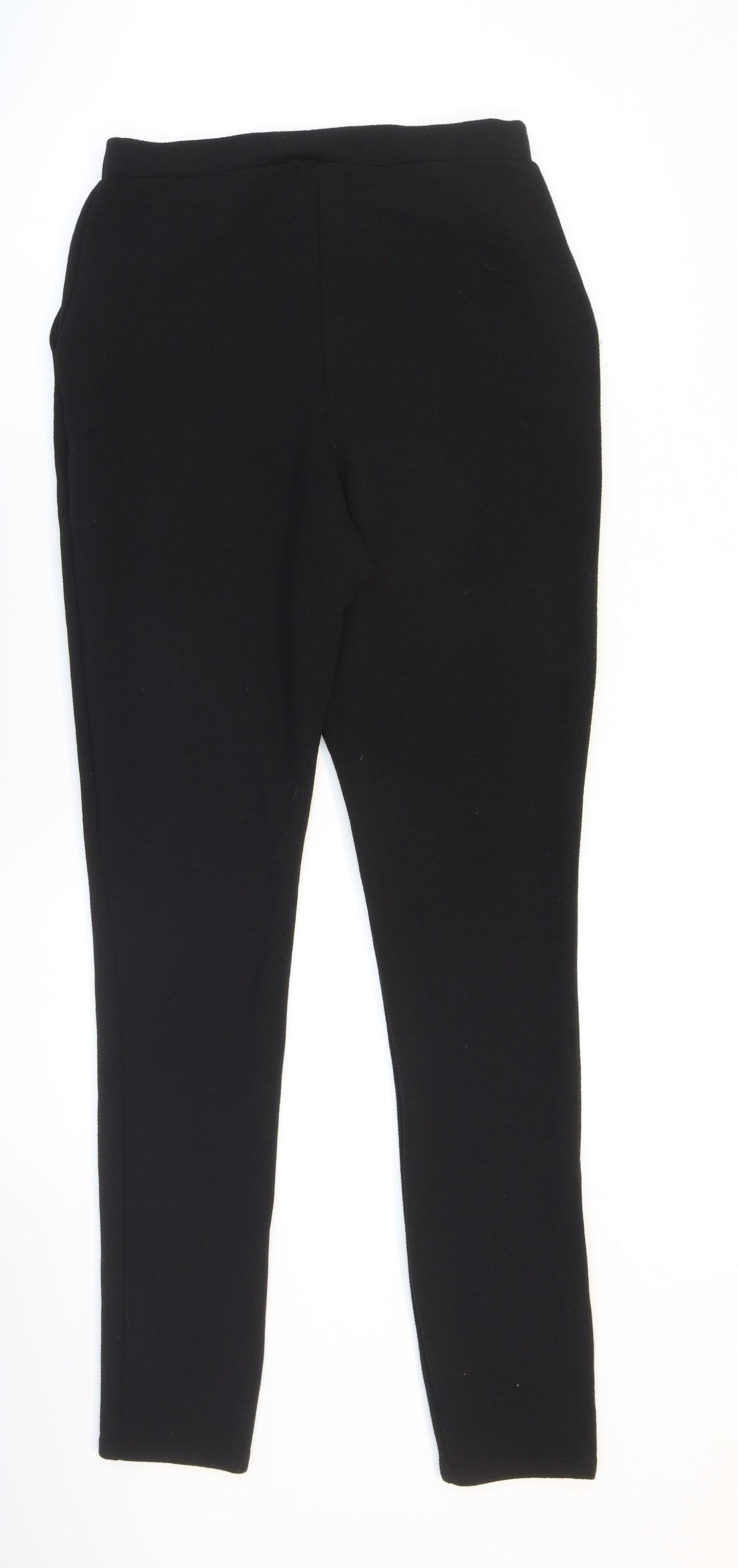 Boohoo Womens Black Polyester Carrot Leggings Size 8 L29 in