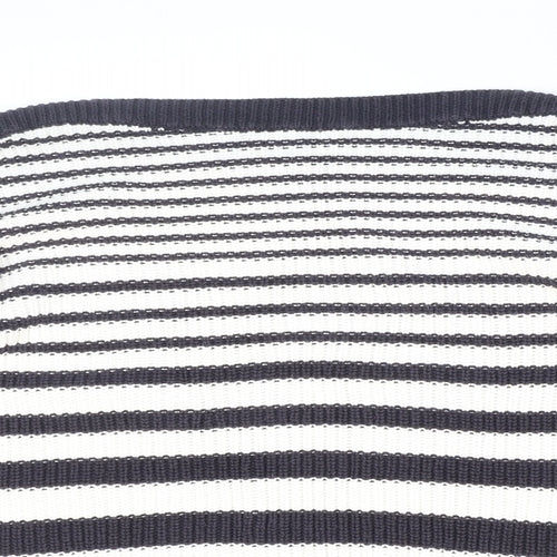 Marks and Spencer Womens Blue Boat Neck Striped 100% Cotton Pullover Jumper Size M - Nautical.