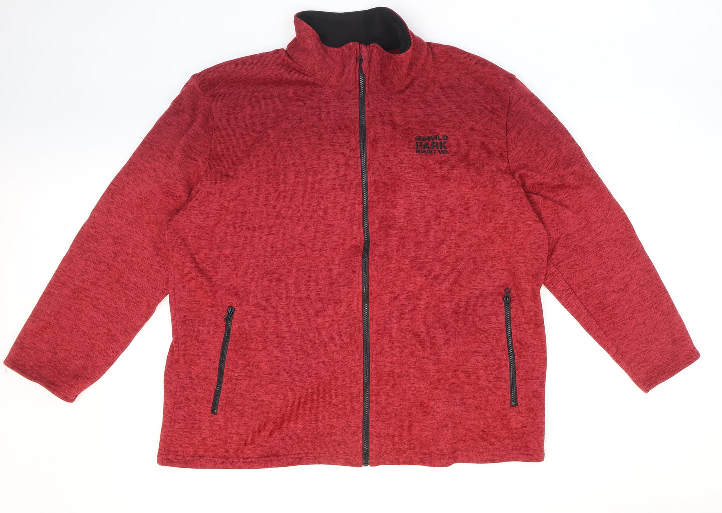 Atlas Mens Red Jacket Size 2XL Zip - Fleece
