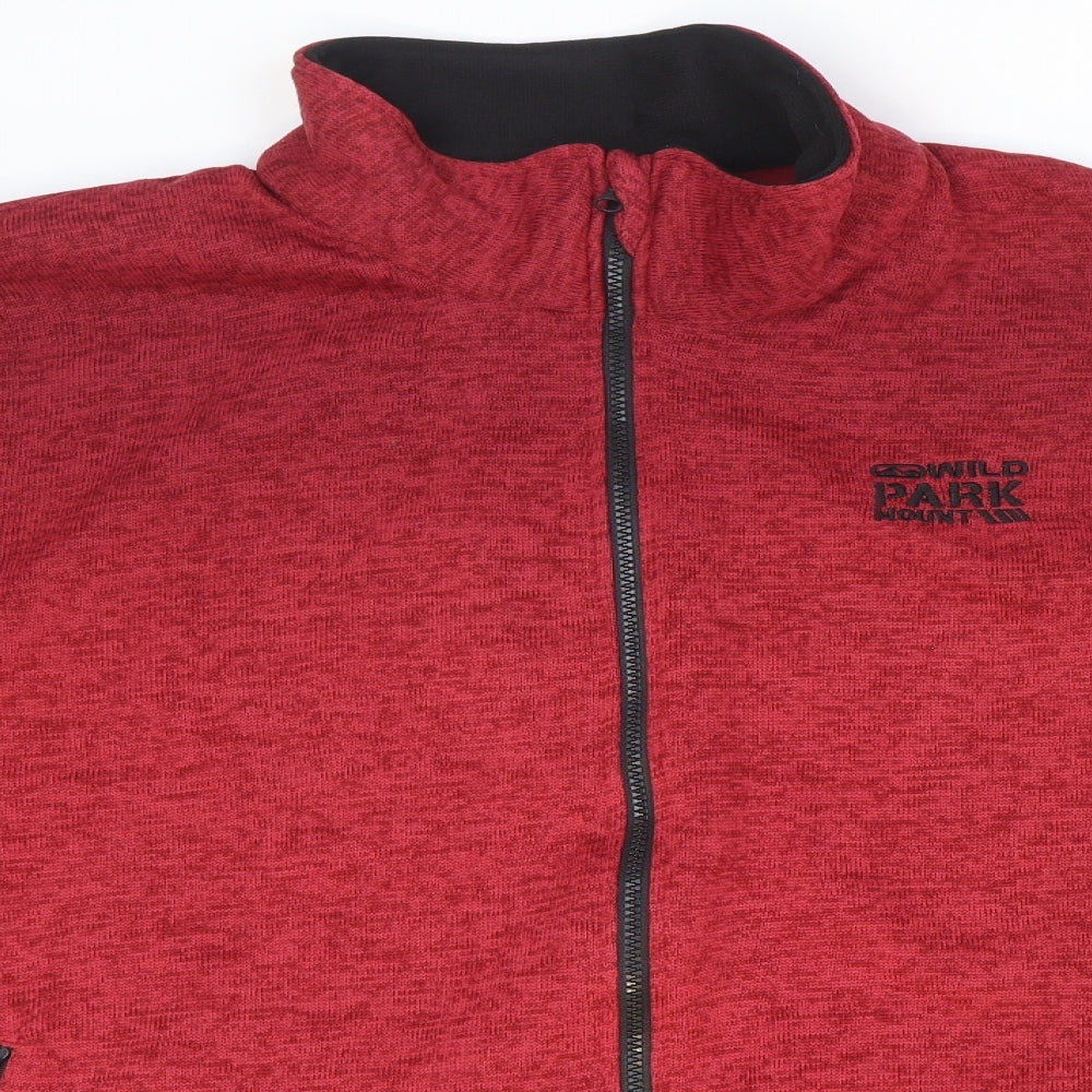 Atlas Mens Red Jacket Size 2XL Zip - Fleece