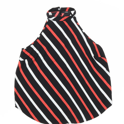 George Womens Multicoloured Striped Polyester Basic Blouse Size 8 Halter