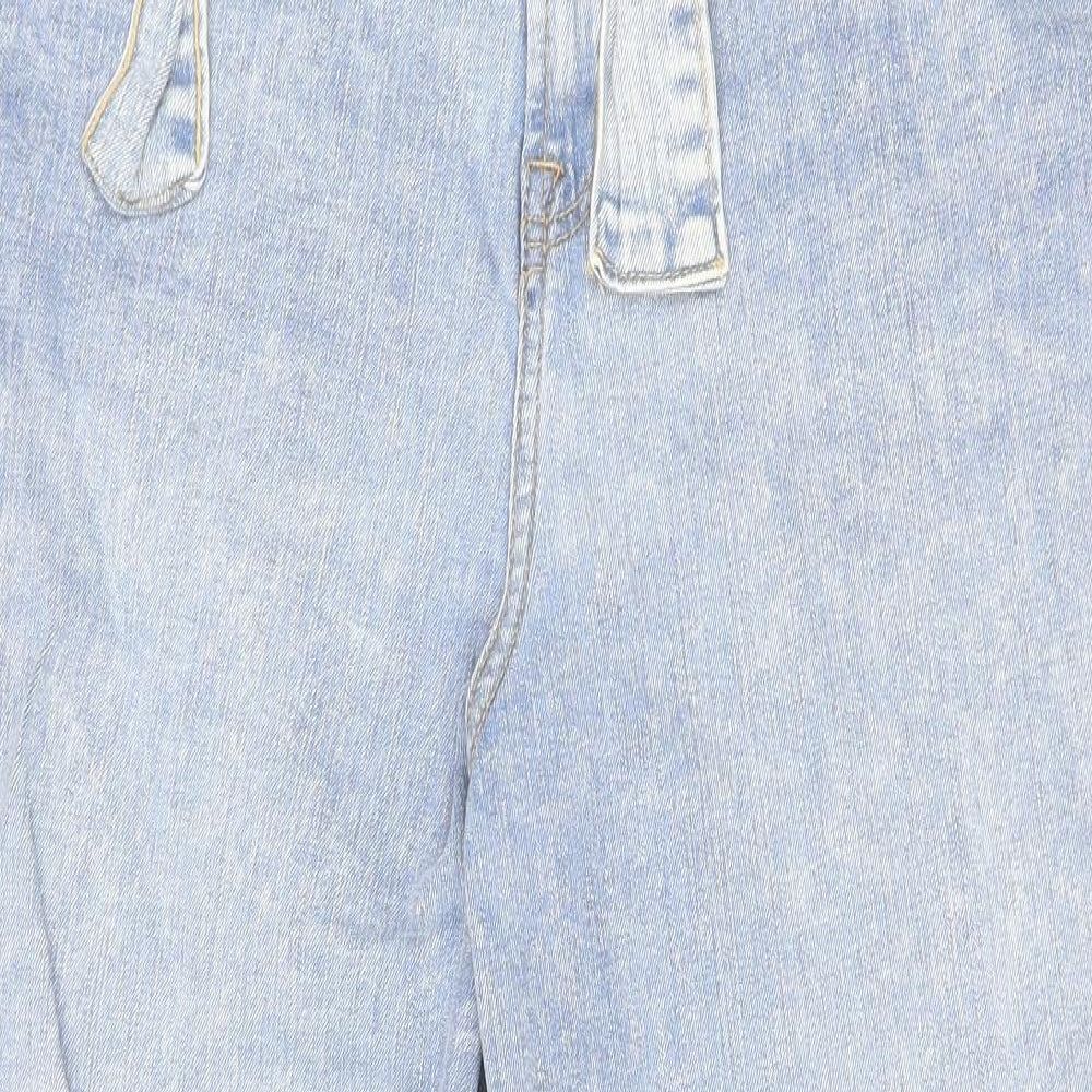 George Womens Blue Cotton Tapered Jeans Size 16 L26 in Regular Zip