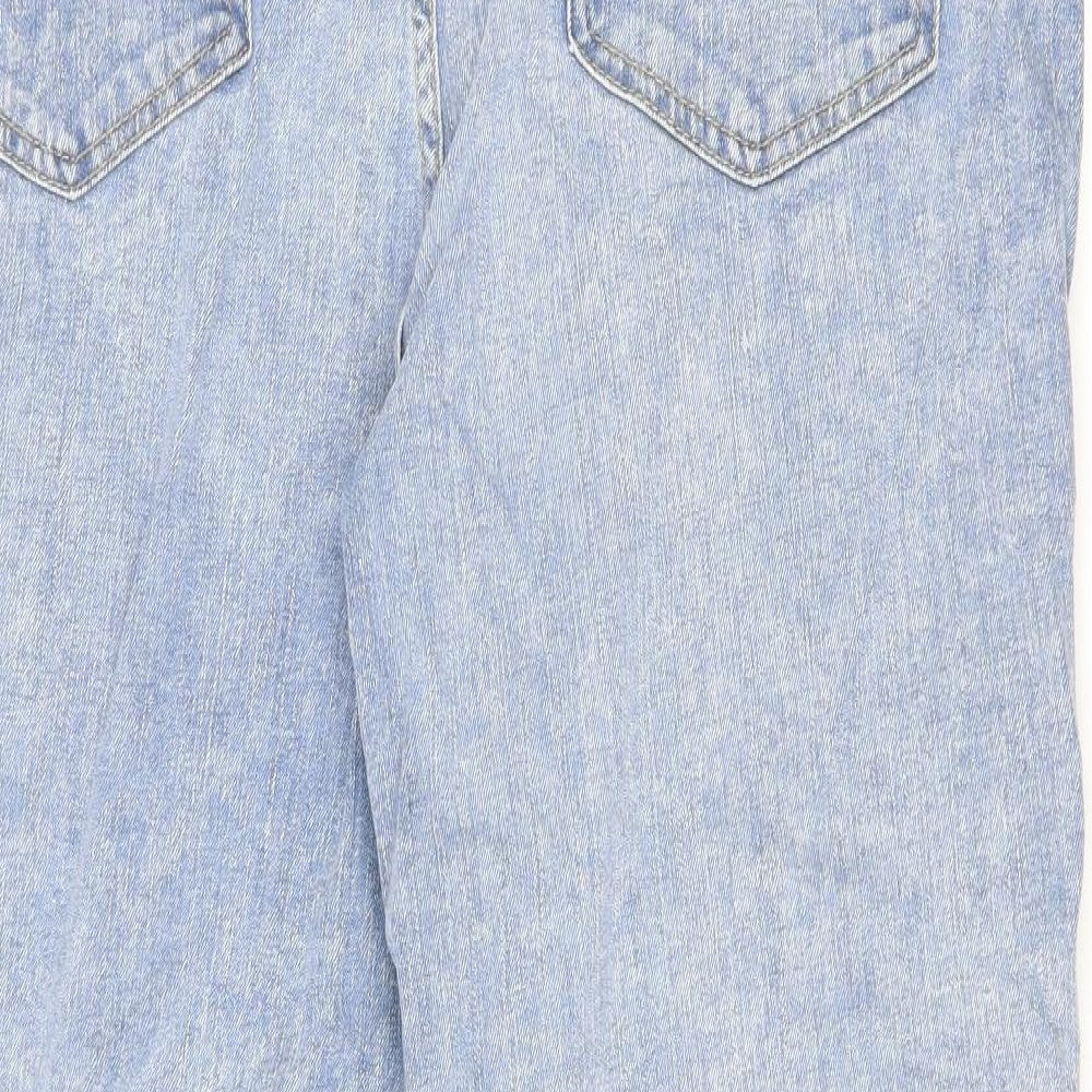 George Womens Blue Cotton Tapered Jeans Size 16 L26 in Regular Zip