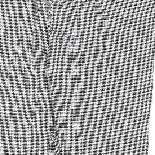 Burton Mens White Geometric Polyethylene Trousers Size 40 in L27 in Regular Zip