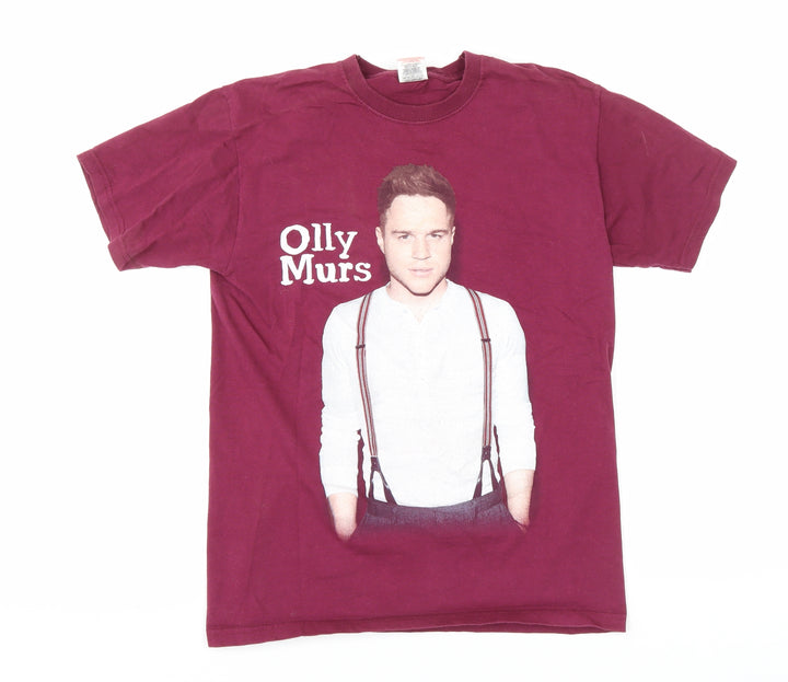 Fruit of the Loom Womens Purple Cotton Basic T-Shirt Size S Round Neck - Olly Murs 2013 Tour
