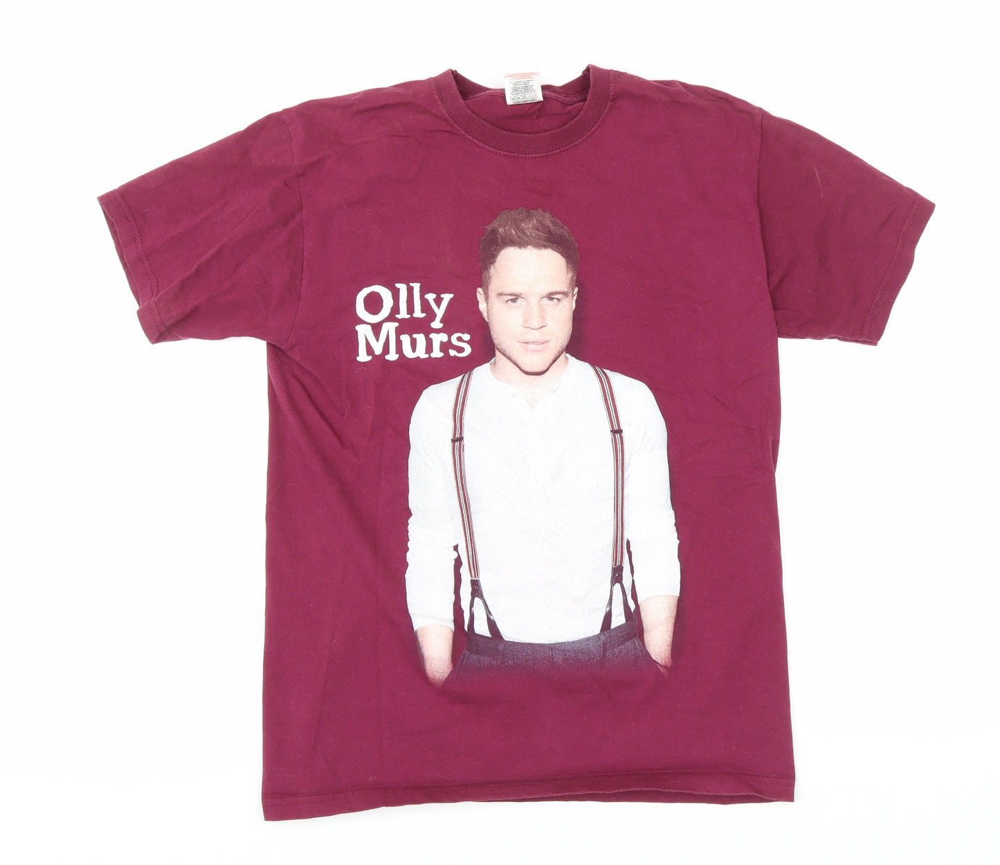 Fruit of the Loom Womens Purple Cotton Basic T-Shirt Size S Round Neck - Olly Murs 2013 Tour