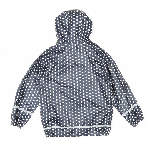 Lupilu Girls Black Polka Dot Rain Coat Coat Size 6-7 Years Zip