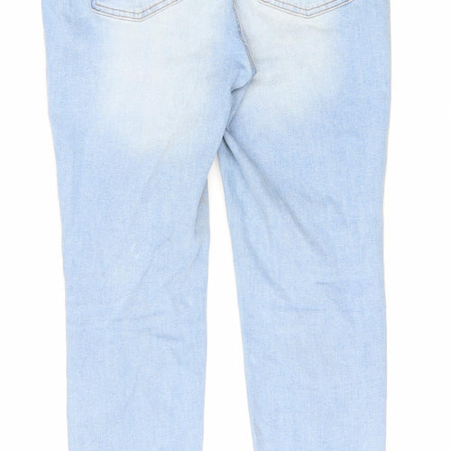 Primark Womens Blue Cotton Skinny Jeans Size 12 L28 in Regular Zip