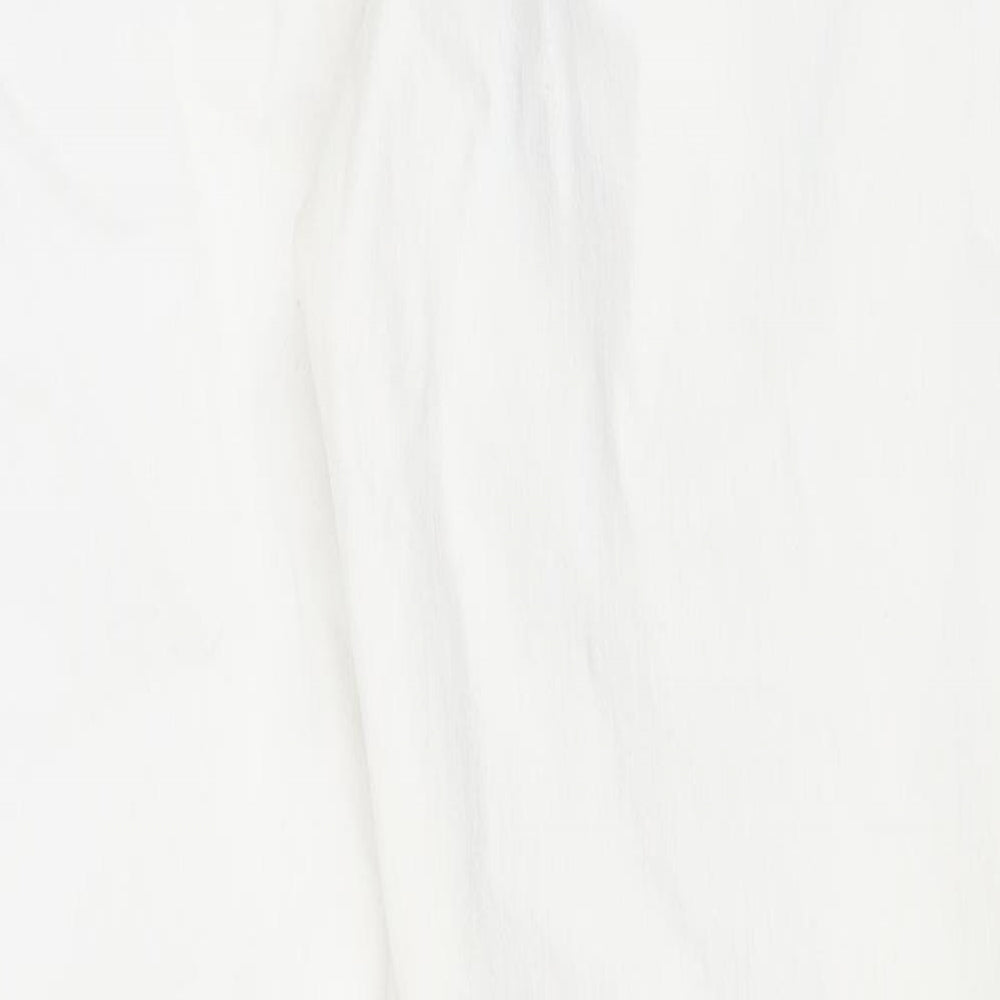 Marks and Spencer Womens White Cotton Skinny Jeans Size 14 L26 in Regular Zip