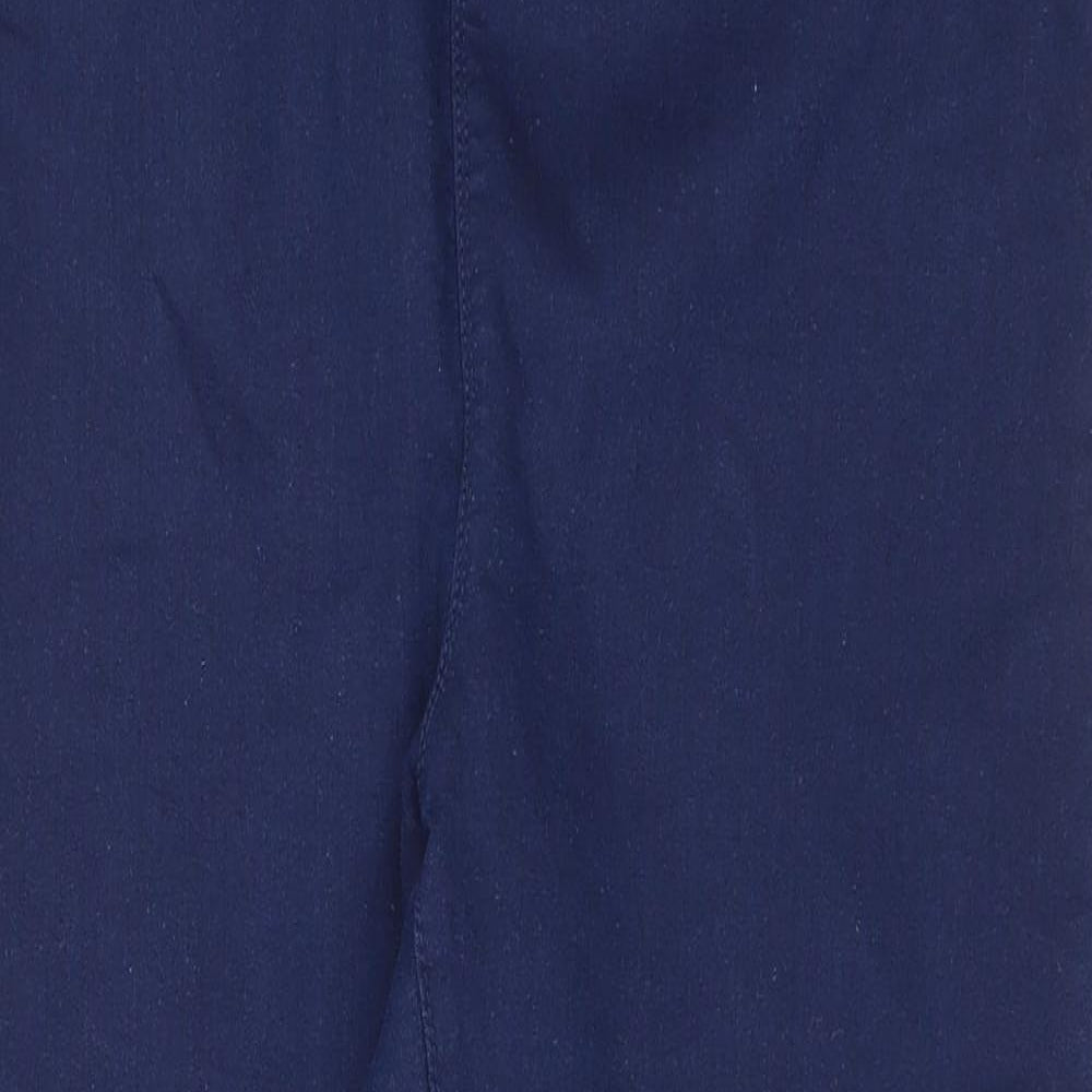 Matalan Womens Blue Cotton Jegging Trousers Size 16 L25 in Regular Drawstring