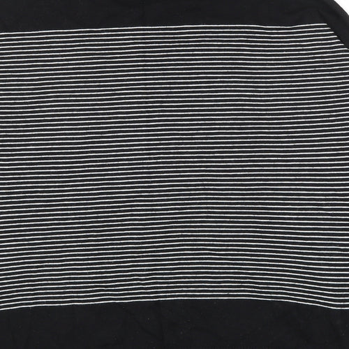 Atmosphere Womens Black Round Neck Striped Polyamide Pullover Jumper Size 14