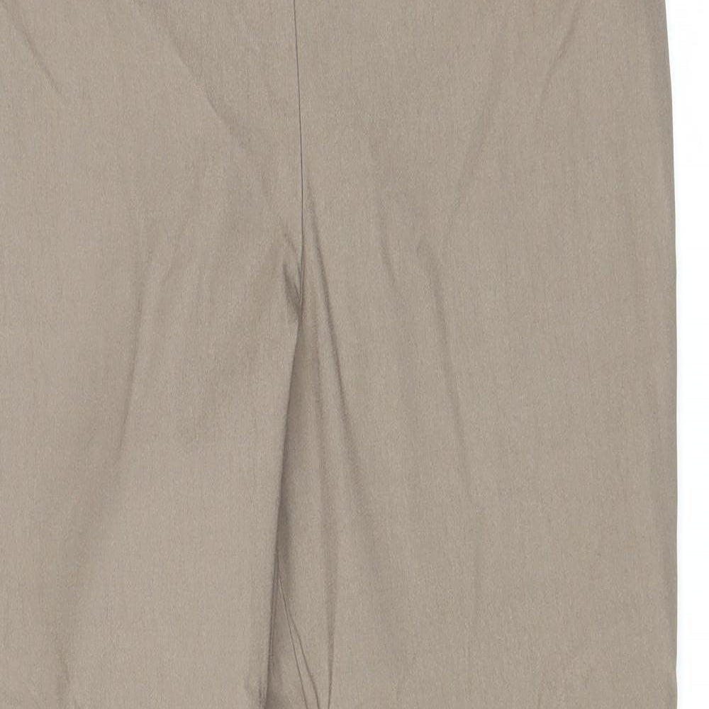 Mr Max Womens Brown Viscose Trousers Size 18 L24 in Regular Drawstring