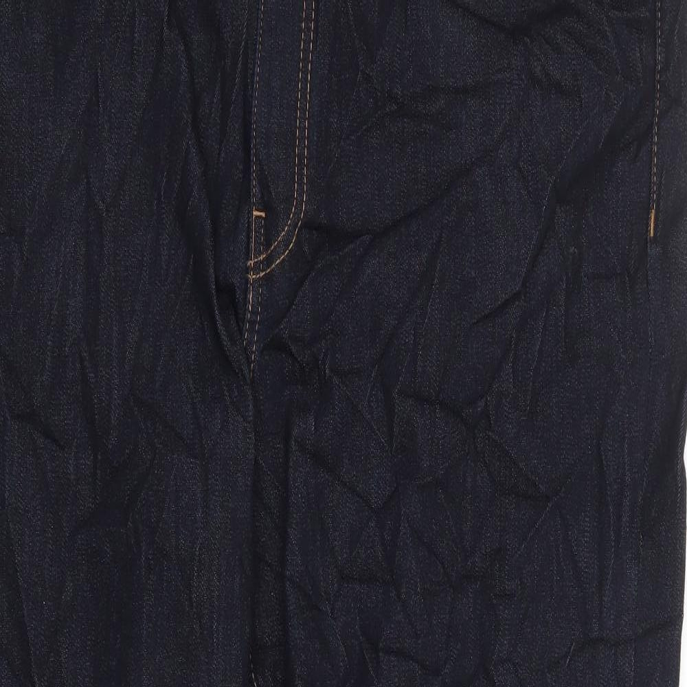 Autograph Womens Blue Cotton Straight Jeans Size 20 L26 in Regular Zip - Short Length