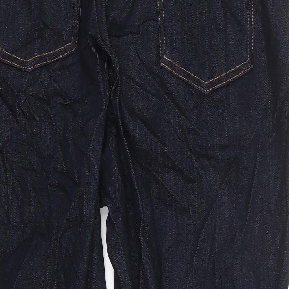 Autograph Womens Blue Cotton Straight Jeans Size 20 L26 in Regular Zip - Short Length
