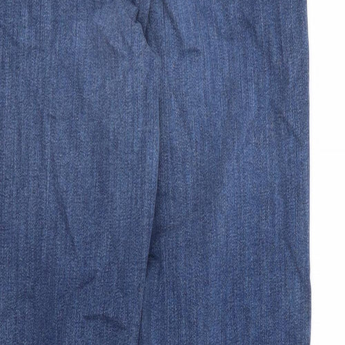 Autograph Womens Blue Cotton Straight Jeans Size 8 L28 in Regular Zip