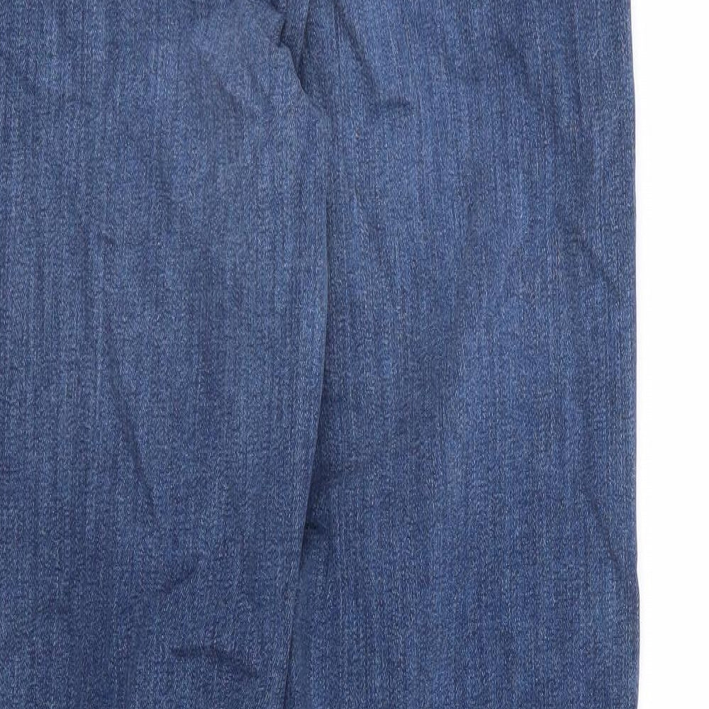 Autograph Womens Blue Cotton Straight Jeans Size 8 L28 in Regular Zip