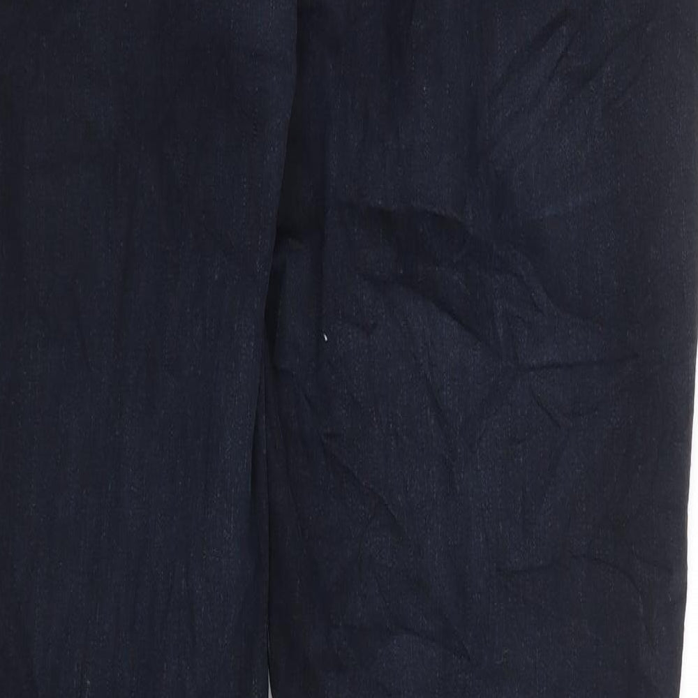 NYDJ Womens Black Cotton Straight Jeans Size 16 L32 in Regular Zip