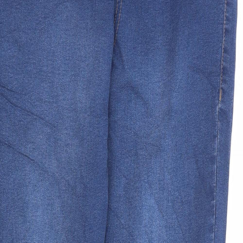 Marks and Spencer Womens Blue Cotton Flared Jeans Size 12 L26 in Regular - Short Length