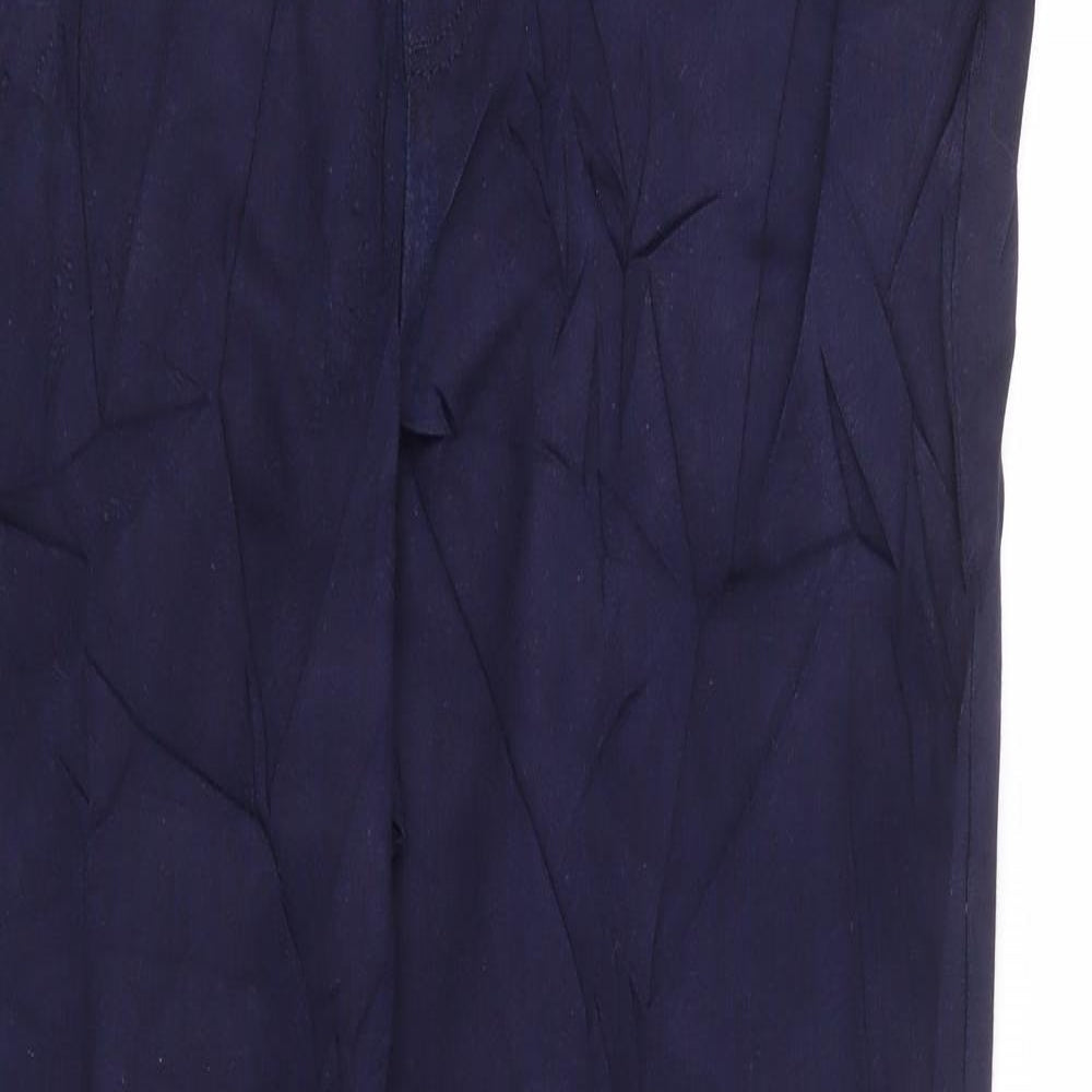 Marks and Spencer Womens Blue Cotton Straight Jeans Size 16 L30 in Regular Zip