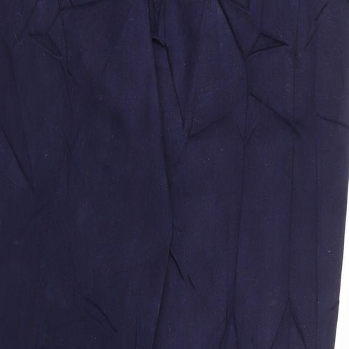 Marks and Spencer Womens Blue Cotton Straight Jeans Size 16 L30 in Regular Zip