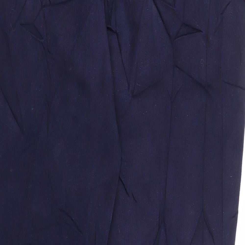 Marks and Spencer Womens Blue Cotton Straight Jeans Size 16 L30 in Regular Zip