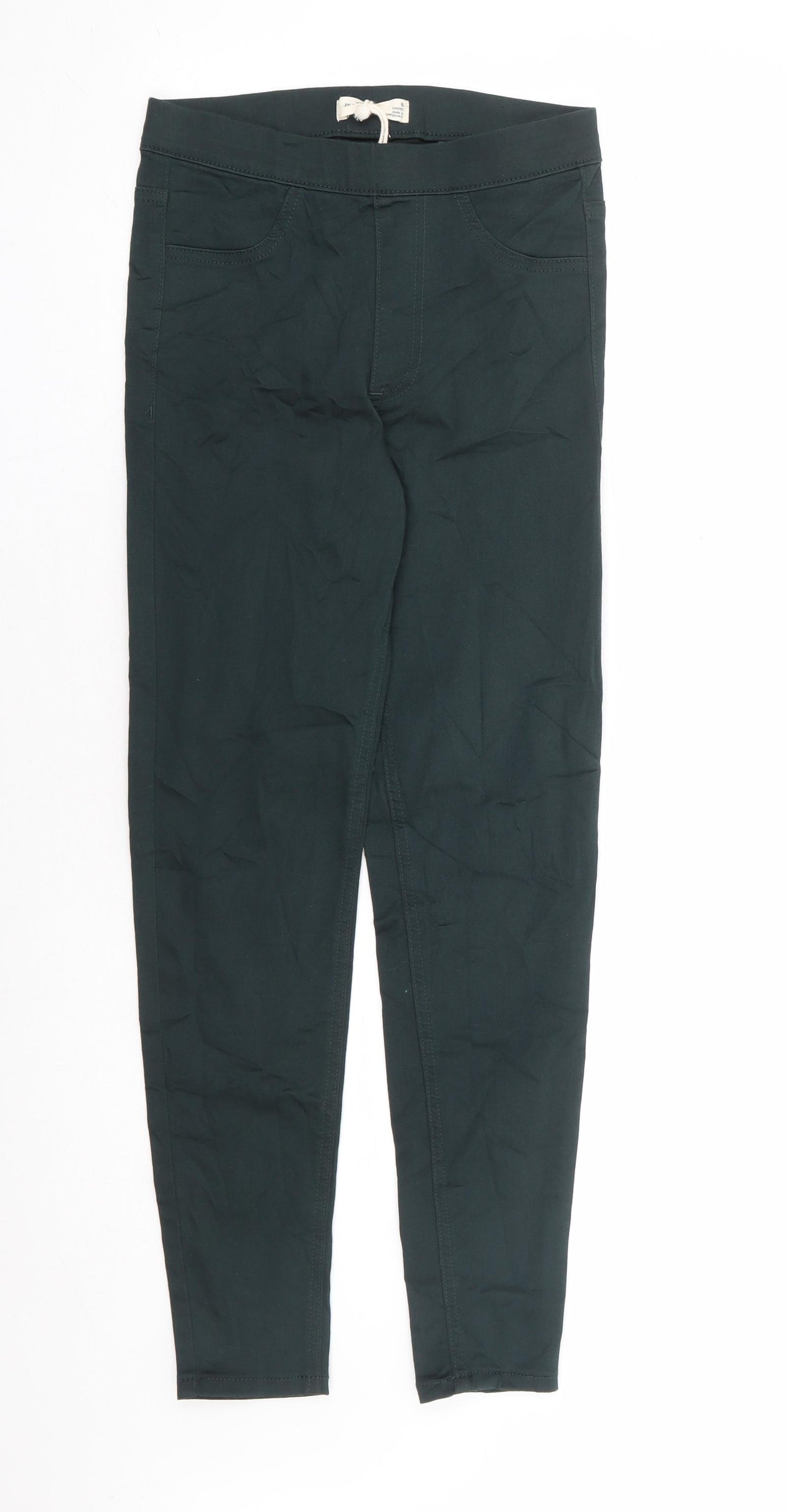Marks and Spencer Womens Green Cotton Jegging Jeans Size 6 L26 in Regular - Short Length