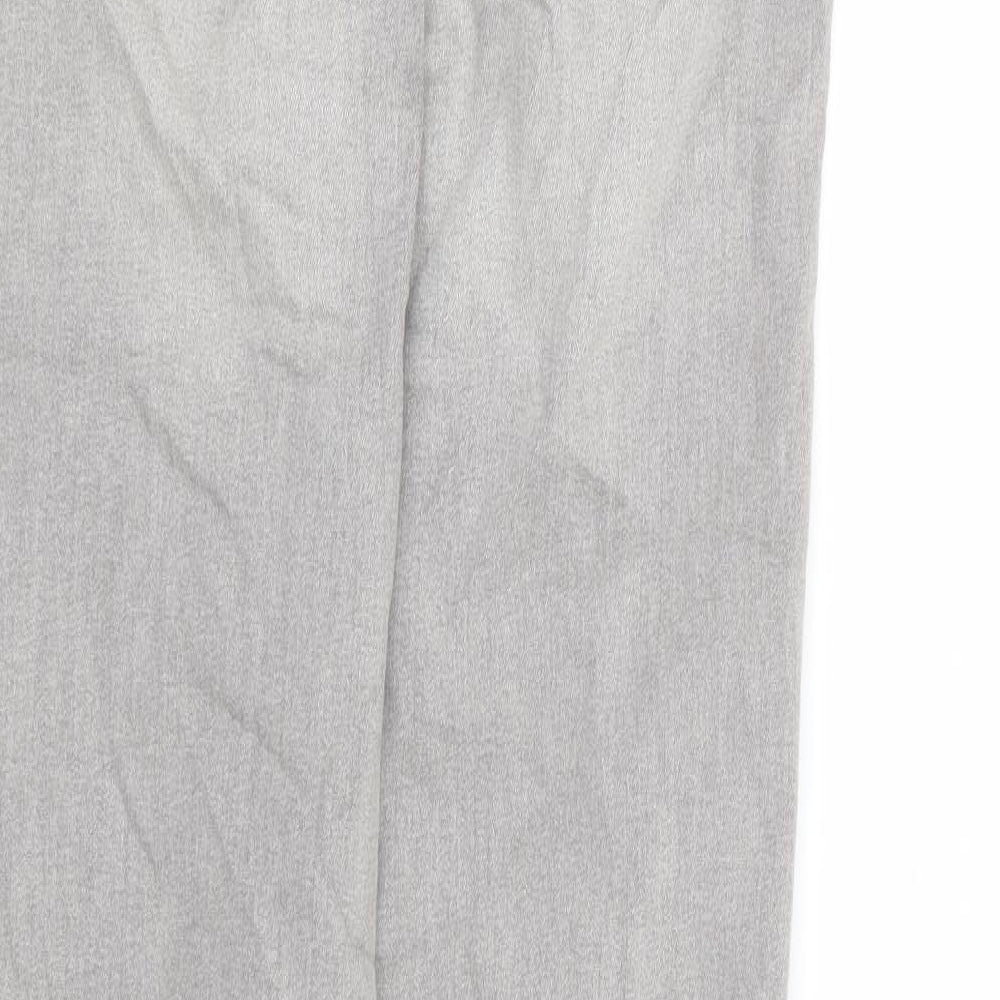 Marks and Spencer Womens Grey Cotton Straight Jeans Size 8 L30 in Regular Zip