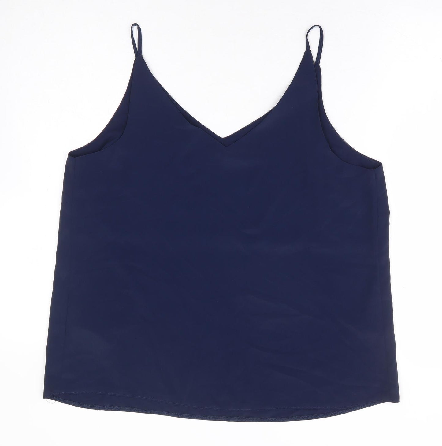 Dorothy Perkins Womens Blue Polyester Camisole Blouse Size 14 V-Neck