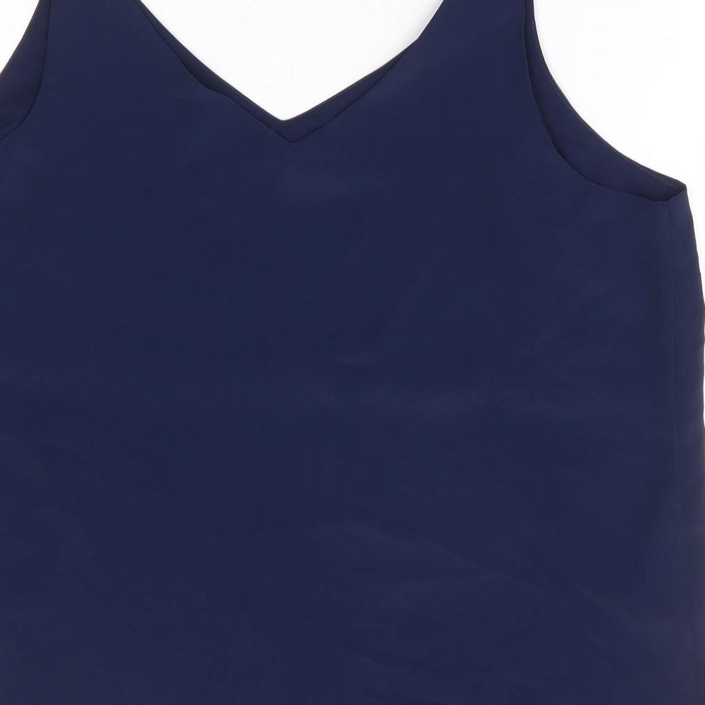 Dorothy Perkins Womens Blue Polyester Camisole Blouse Size 14 V-Neck