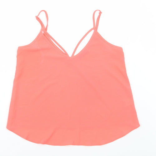 Select Womens Pink Polyester Camisole Tank Size 14 V-Neck