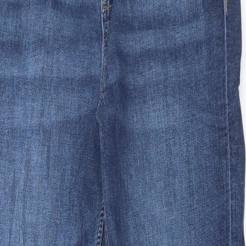 Marks and Spencer Womens Blue Cotton Skinny Jeans Size 8 L27 in Regular Button