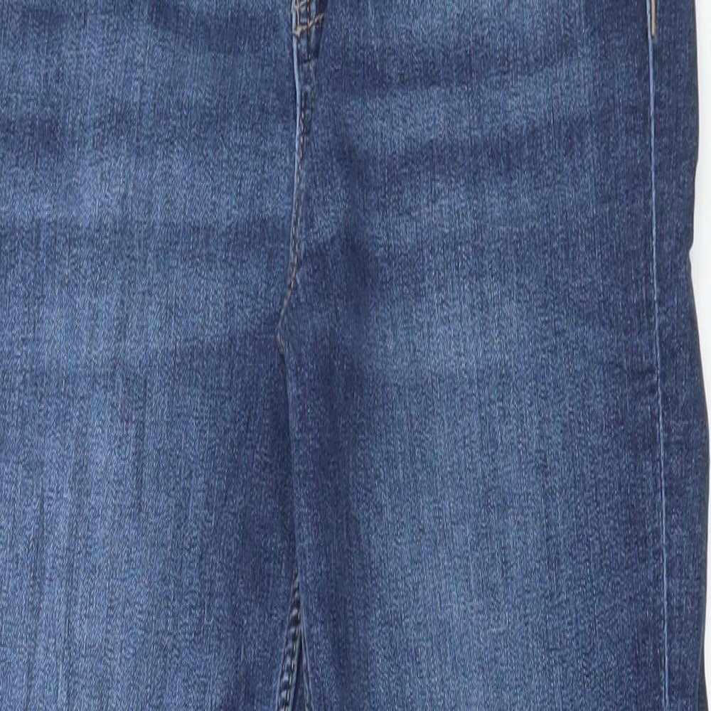 Marks and Spencer Womens Blue Cotton Skinny Jeans Size 8 L27 in Regular Button