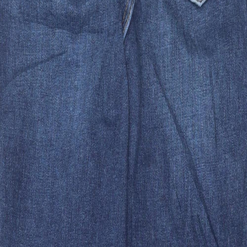 Marks and Spencer Womens Blue Cotton Skinny Jeans Size 8 L27 in Regular Button