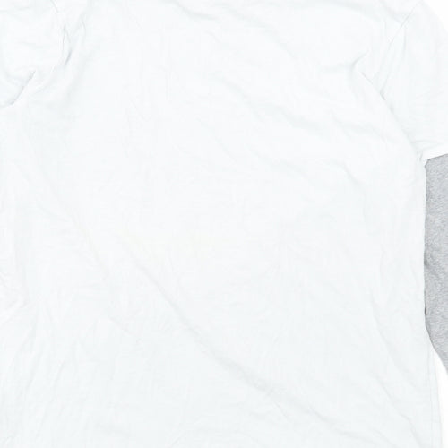 Preworn Boys Multicoloured Cotton Basic T-Shirt Size 12-13 Years Round Neck Pullover - Skull Print
