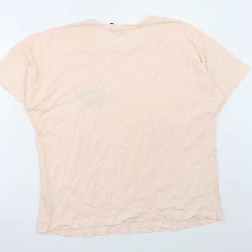 ASOS Womens Pink Cotton Basic T-Shirt Size 12 Round Neck - Mama to Bee