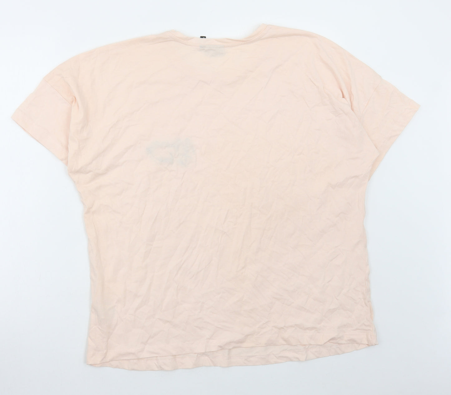ASOS Womens Pink Cotton Basic T-Shirt Size 12 Round Neck - Mama to Bee