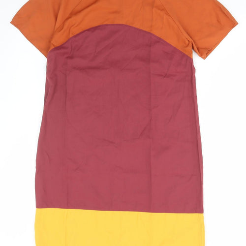 Fury Womens Multicoloured Colourblock Polyester A-Line Size M Round Neck Zip