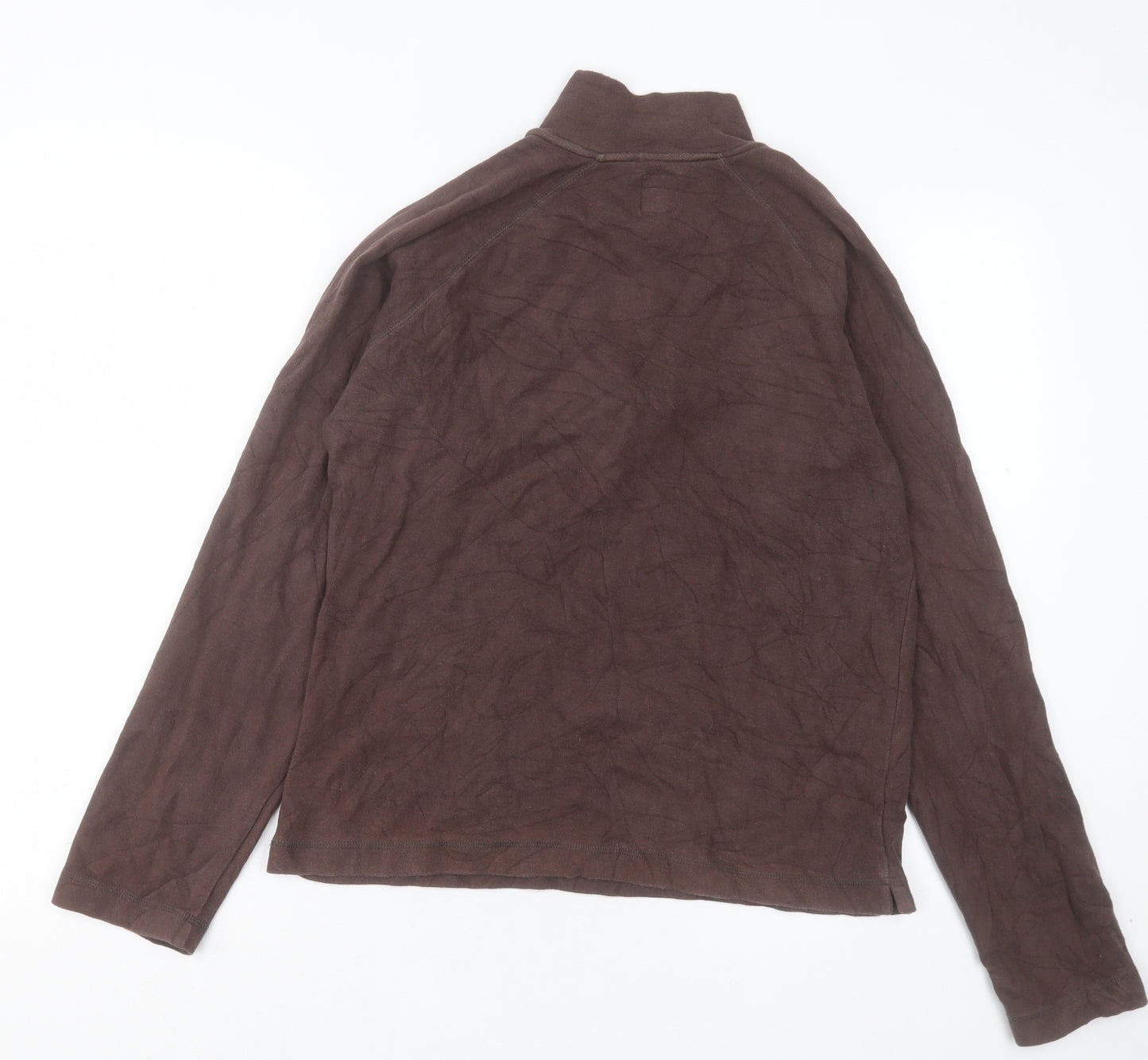 Roots Womens Brown Cotton Pullover Sweatshirt Size M Zip