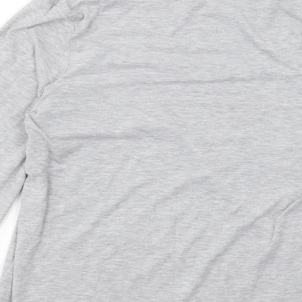George Womens Grey Polyester Basic T-Shirt Size 16 Roll Neck
