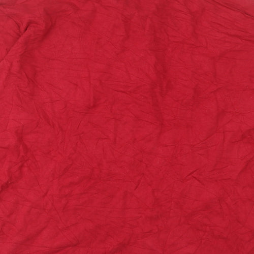 Atlas Mens Red Cotton Polo Size M Collared Button