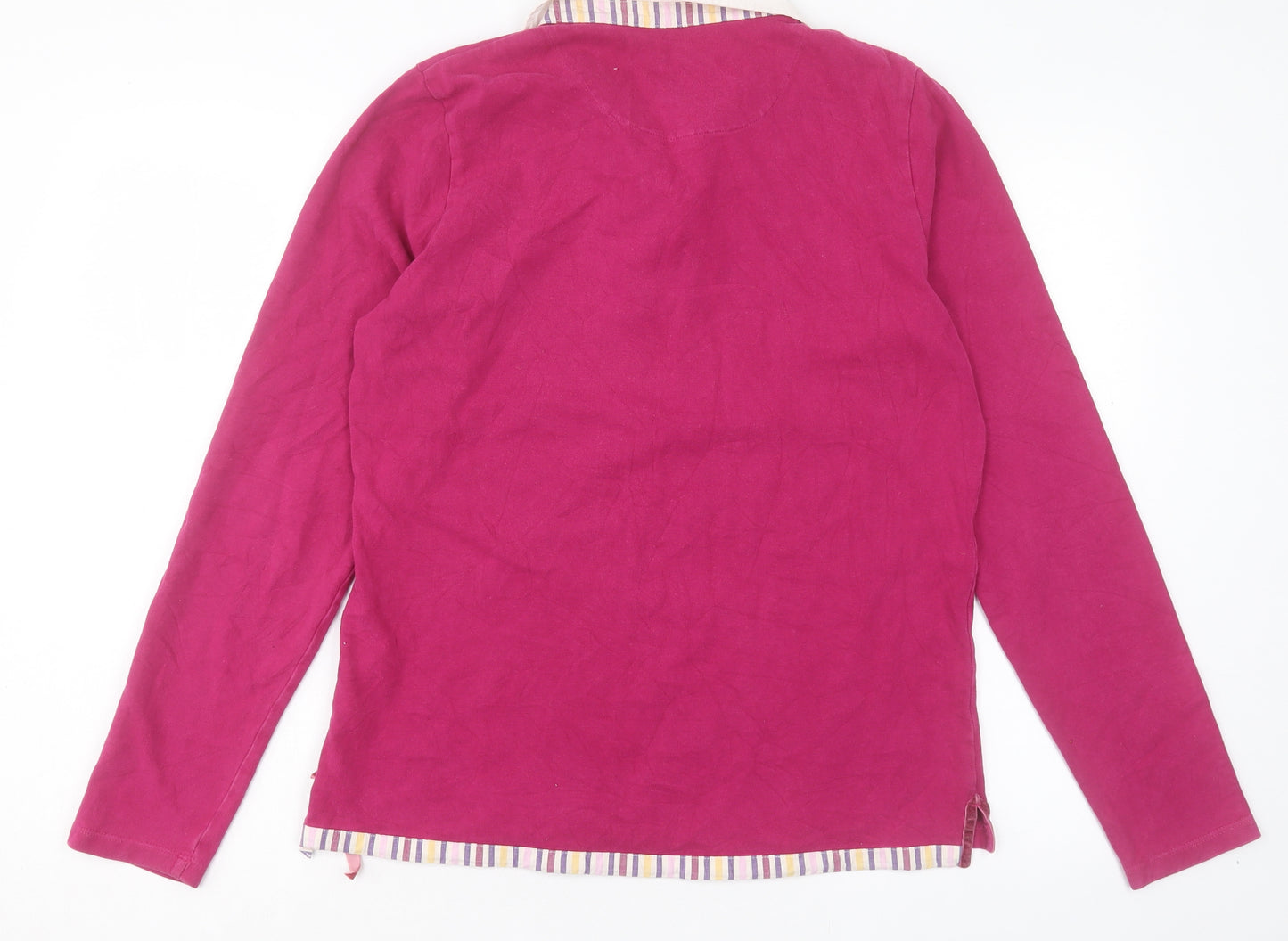 MUSTO Womens Purple Cotton Basic Polo Size 14 Collared
