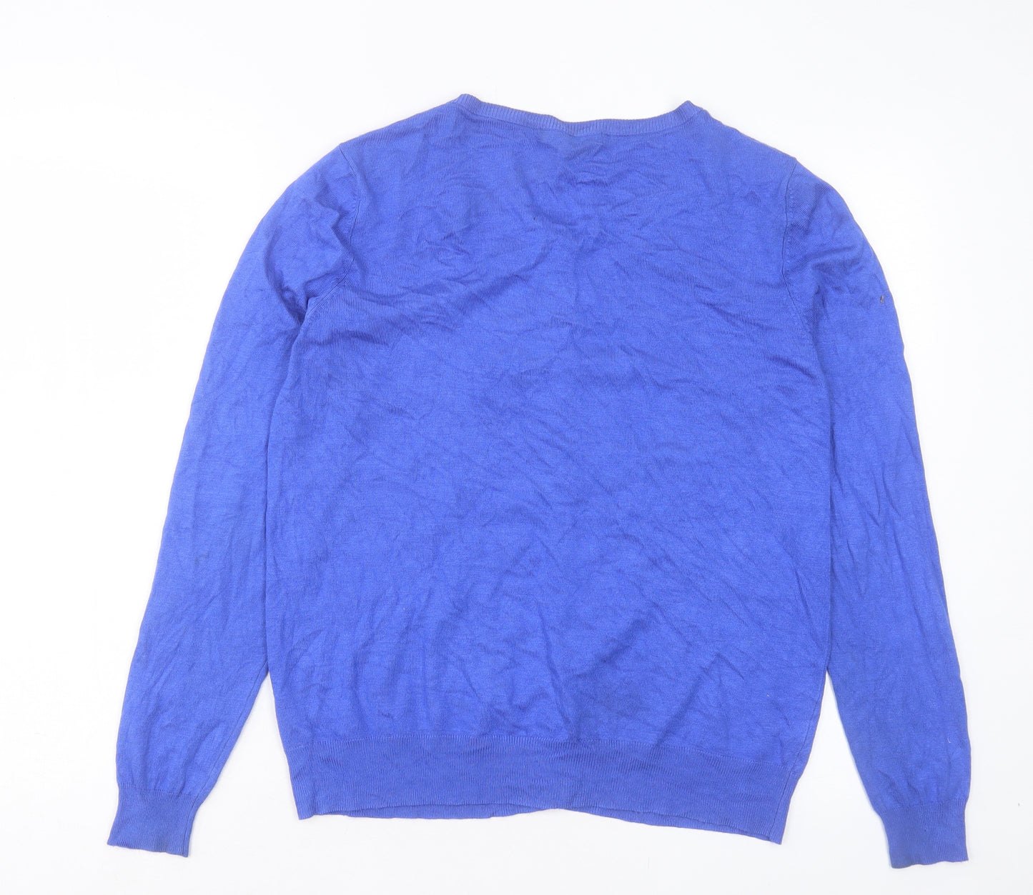 George Womens Blue Collared Viscose Cardigan Jumper Size 14