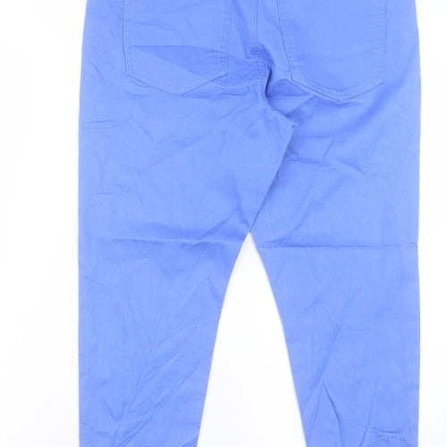 Marks and Spencer Womens Purple Cotton Jegging Trousers Size 16 L26 in Regular