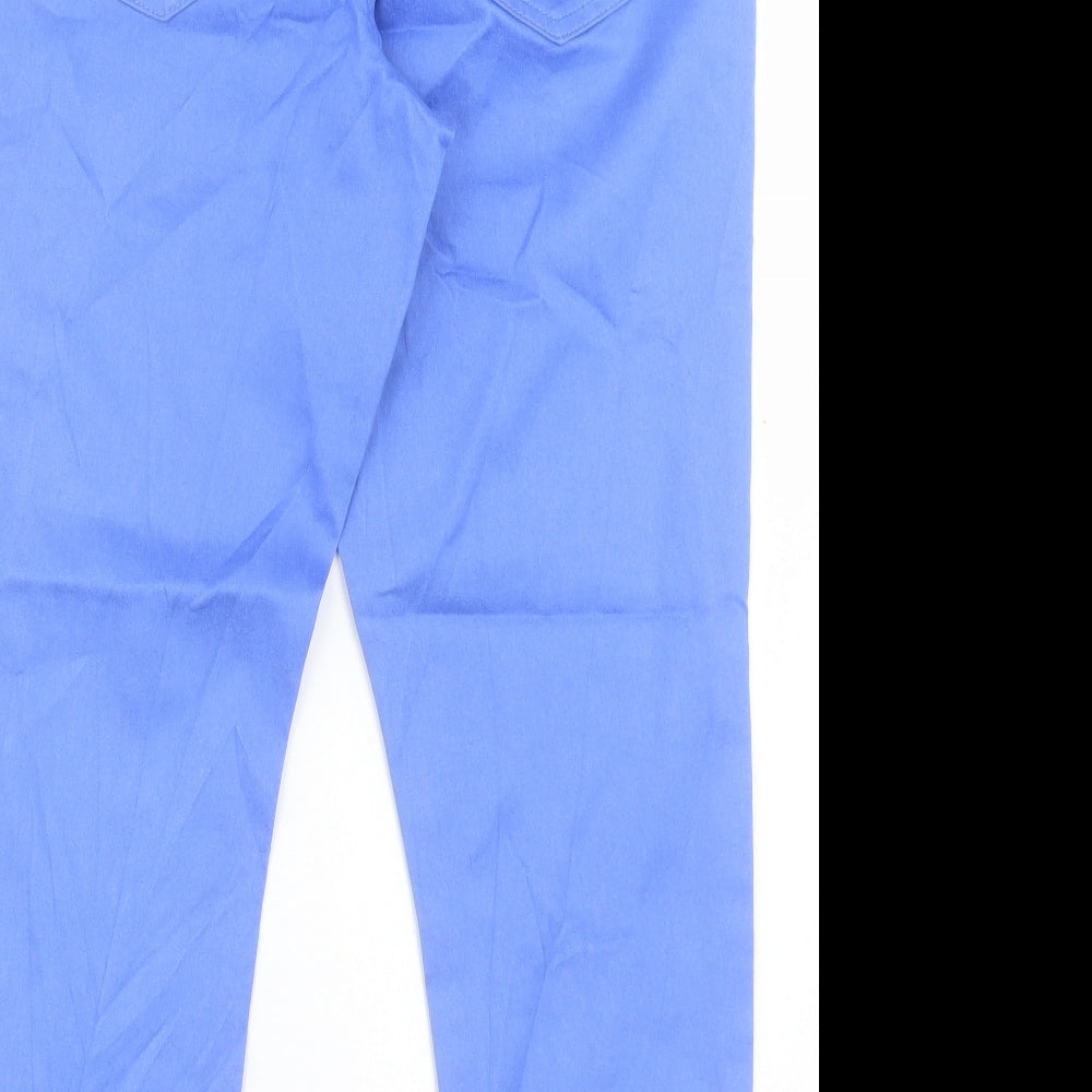 Marks and Spencer Womens Purple Cotton Jegging Trousers Size 16 L26 in Regular