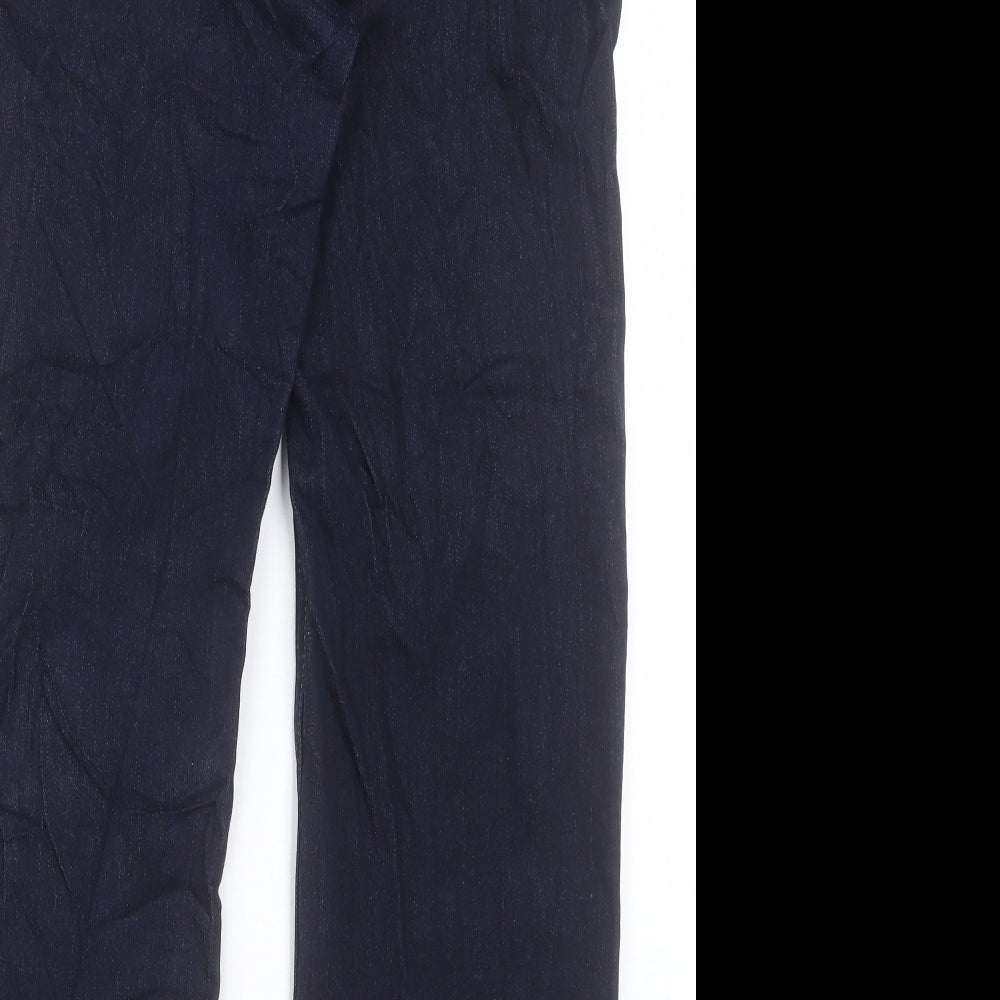 Autograph Womens Blue Cotton Straight Jeans Size 16 L28 in Regular Button